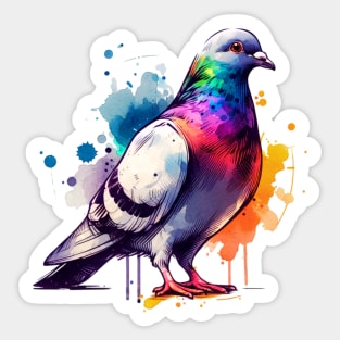 Watercolor Pigeon Sticker